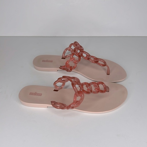 Melissa Shoes - Melissa Big Chain Flip Flops Size 10 in Pink